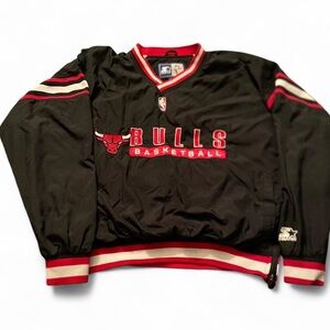 Vintage 90's Men’s Starter Chicago Bulls NBA Jacket Windbreaker Pullover Size XL